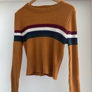 Long sleeved striped sweater